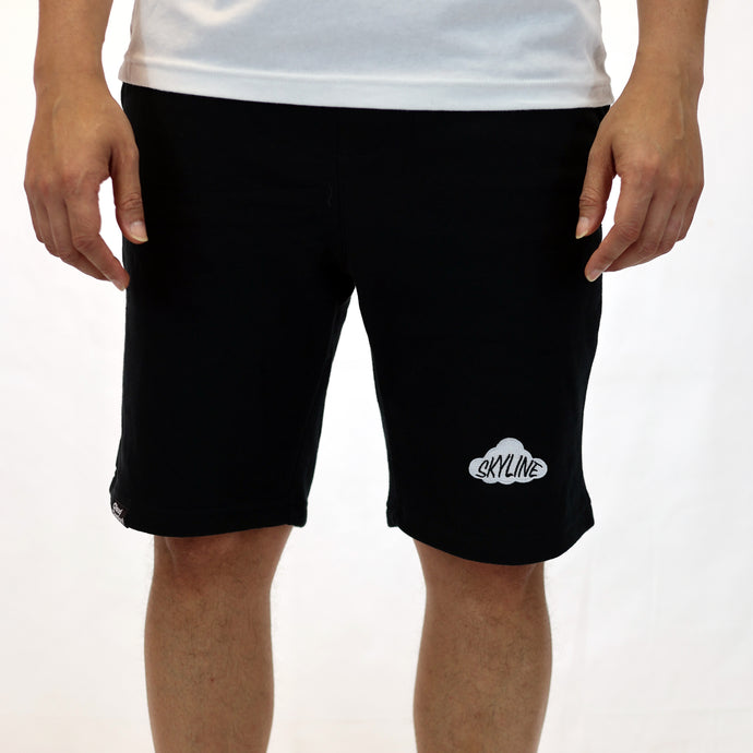 Cloud Logo Fleece Shorts (BLACK)